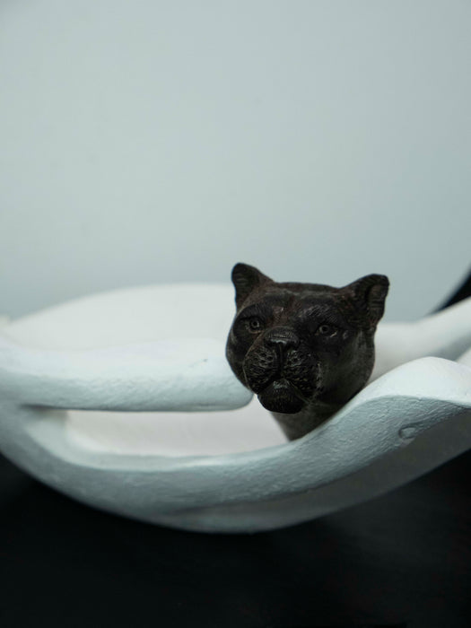 Handcrafted Ethnic Wooden Pipe Black Panther