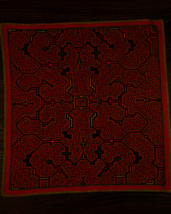 Hand-Embroidered Shipibo Altar Mat 41 cm