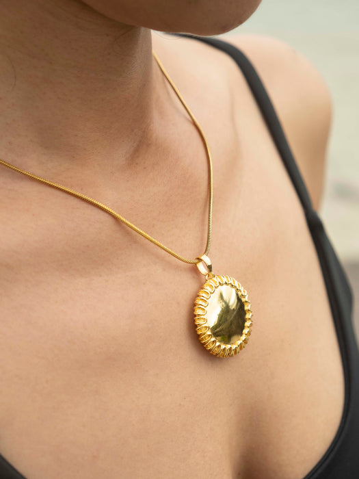 Gold Plated Shamanic Mirror