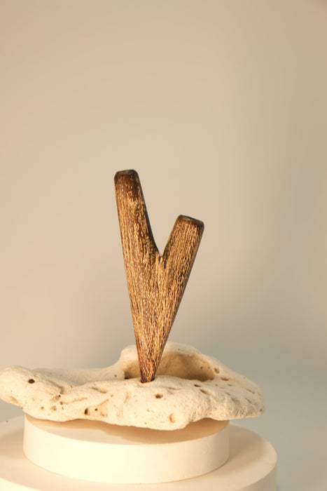 Teak wood Self-Applicator Pipe Set for Ritual Practice
