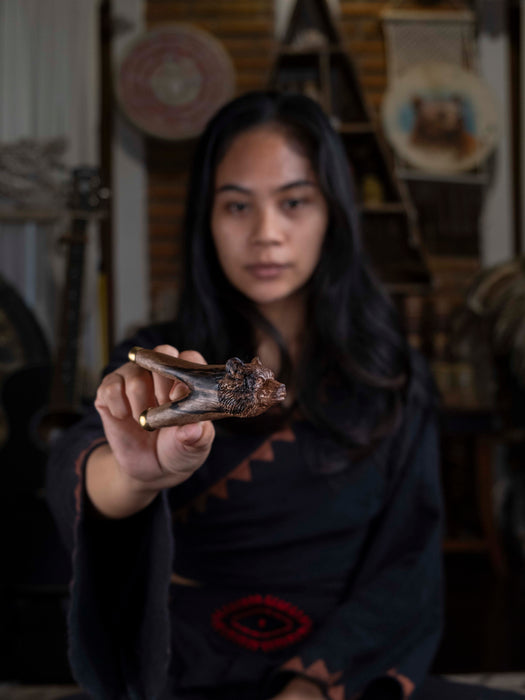 Rosewood Bear ceremonial pipe