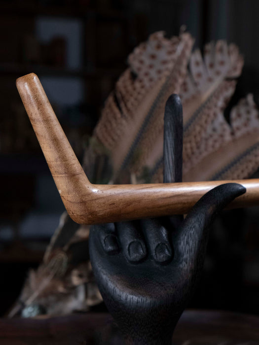 Teakwood Ceremonial Pipe Set