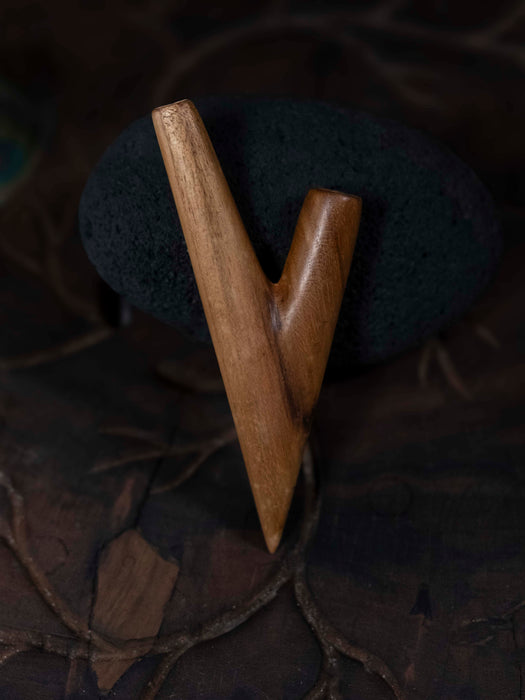 Teakwood Ceremonial Pipe Set