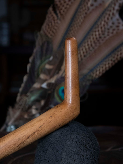Teakwood Ceremonial Pipe Set