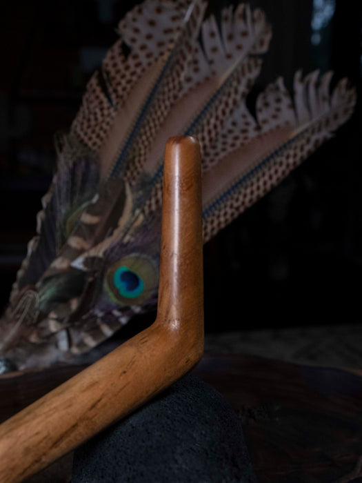 Teakwood Ceremonial Pipe Set