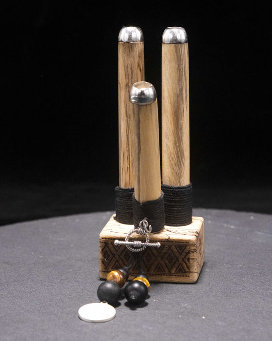 “Double Shot” Tamarind Wood Self-Applicator Pipe