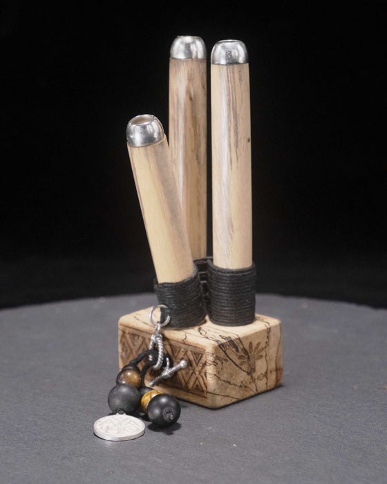 “Double Shot” Tamarind Wood Self-Applicator Pipe