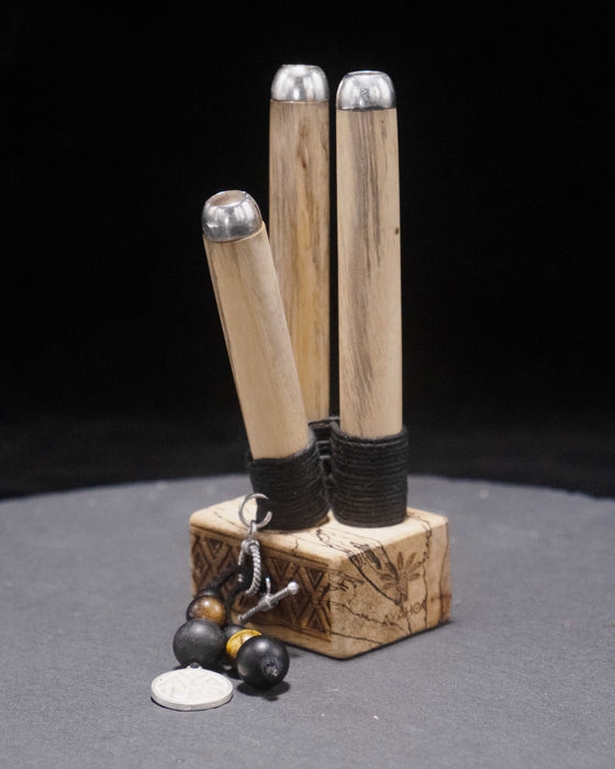 “Double Shot” Tamarind Wood Self-Applicator Pipe