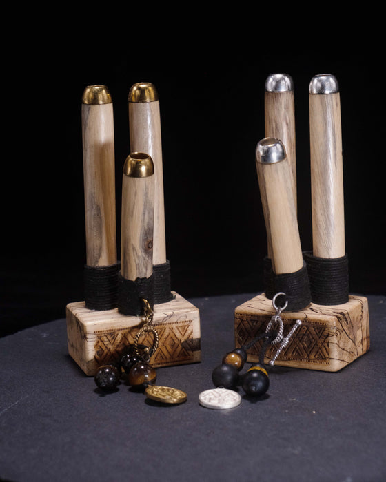 “Double Shot” Tamarind Wood Self-Applicator Pipe