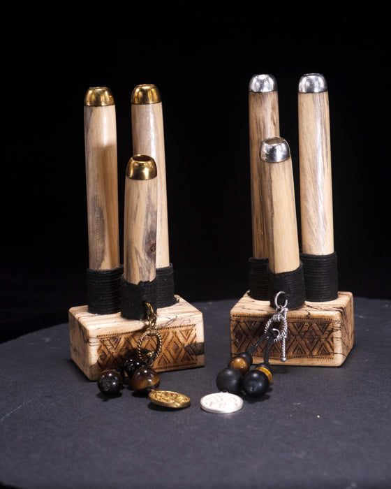 “Double Shot” Tamarind Wood Self-Applicator Pipe