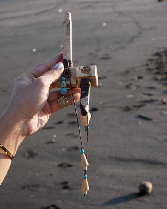 Handcrafted Wooden Pipe Transformer for Ritual Practice
