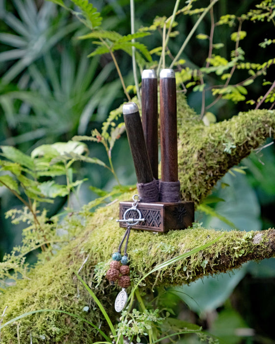 Self-Applicator Pipe – Silver Embellished Ritual Tool