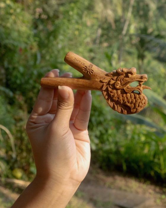 Handcrafted Ethnic Dragon Wooden Pipe