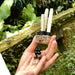 This "Double Shot" Kuripe applicator is made to serve both of your nostrils simultaneously when doing the Rapé ceremony on your own. Designed and made by the Ayaho House shaman workshop