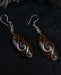 Handcrafted matching carved earrings set, embodying spiritual harmony, reflecting shamanic protection