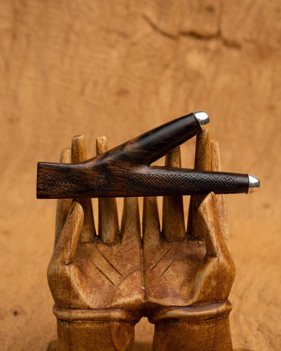 Elite Ethnic Wooden Pipe With Ornament