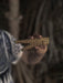 Shamanic kuripe pipe with a jaguar, perfect for Hape rituals, handmade.