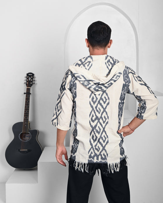 Ethnic Poncho with hood