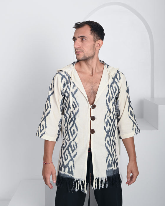 Ethnic Poncho with hood