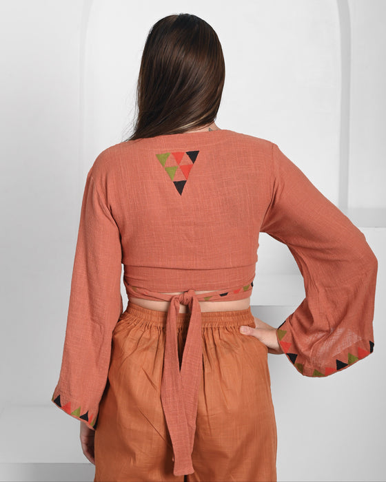 Discover the epitome of freedom and individuality with our exquisite Cotton Boho Crop Top, a garment that speaks to the soul of the free-spirited.