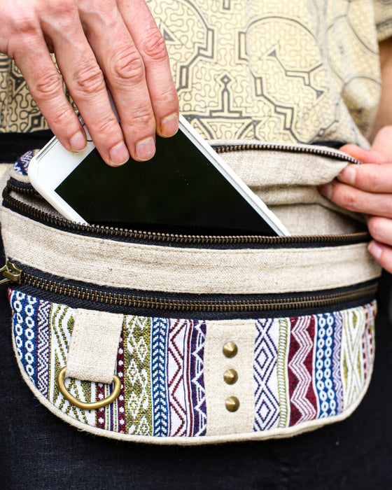 Shamanic Belt Bag with Ethnic Ornament