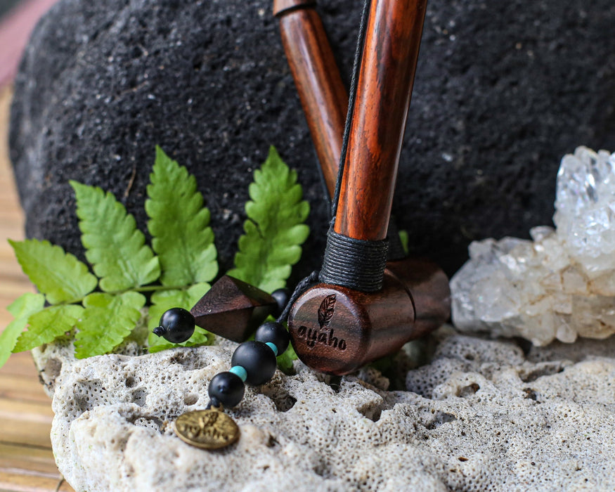 Mini Handcrafted Wooden Pipe for Sacred Practice