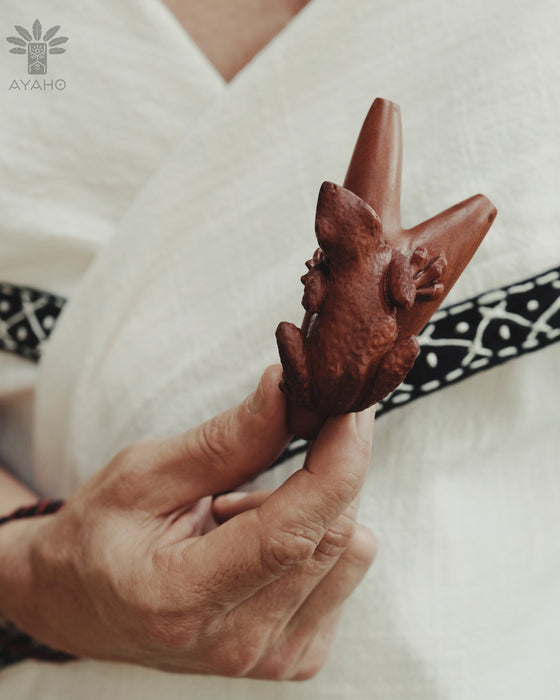 Frog Totem Handmade Wooden Breathing Tool