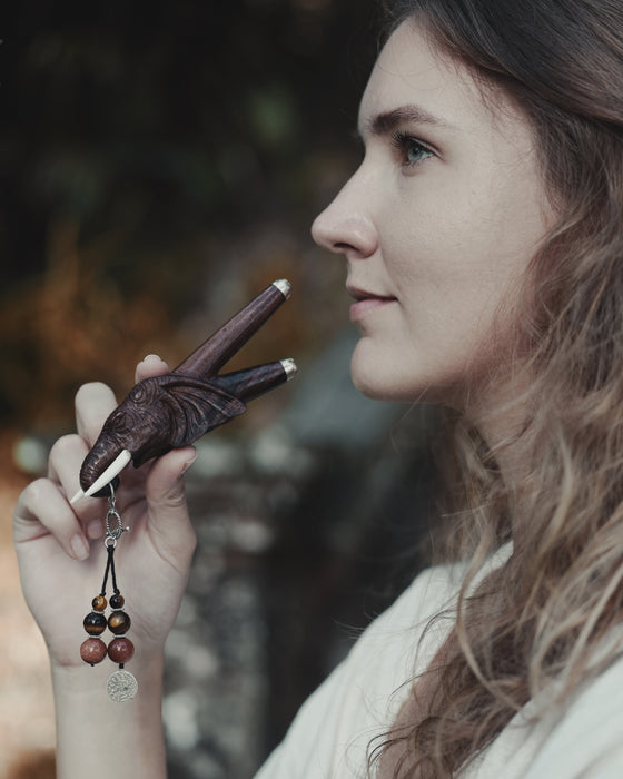 Elephant Totem Rosewood Self-Applicator Pipe