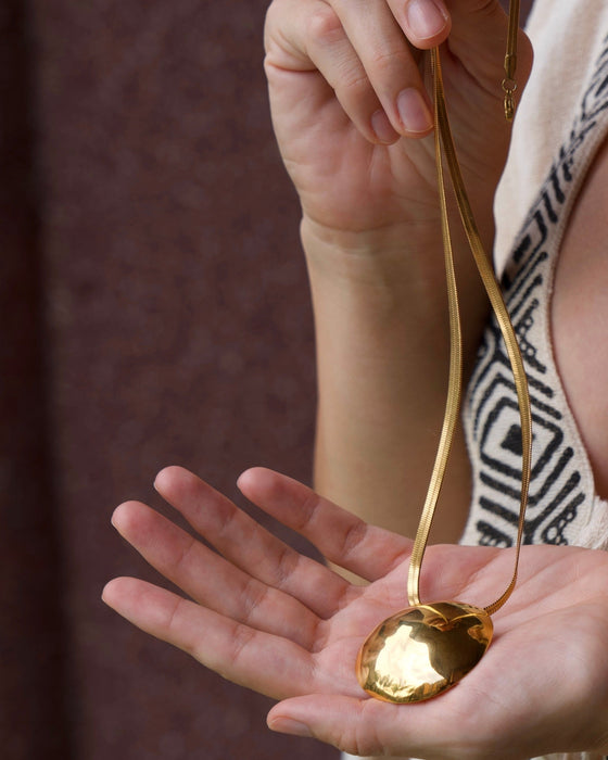 Shamanic Mirror with Sacred Box Gold Plated