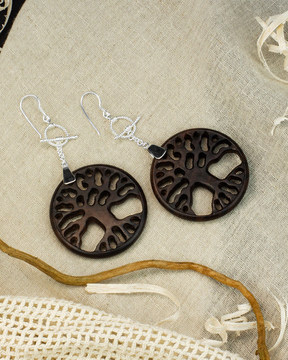 "Tree of Life" Rosewood & Silver Amulet