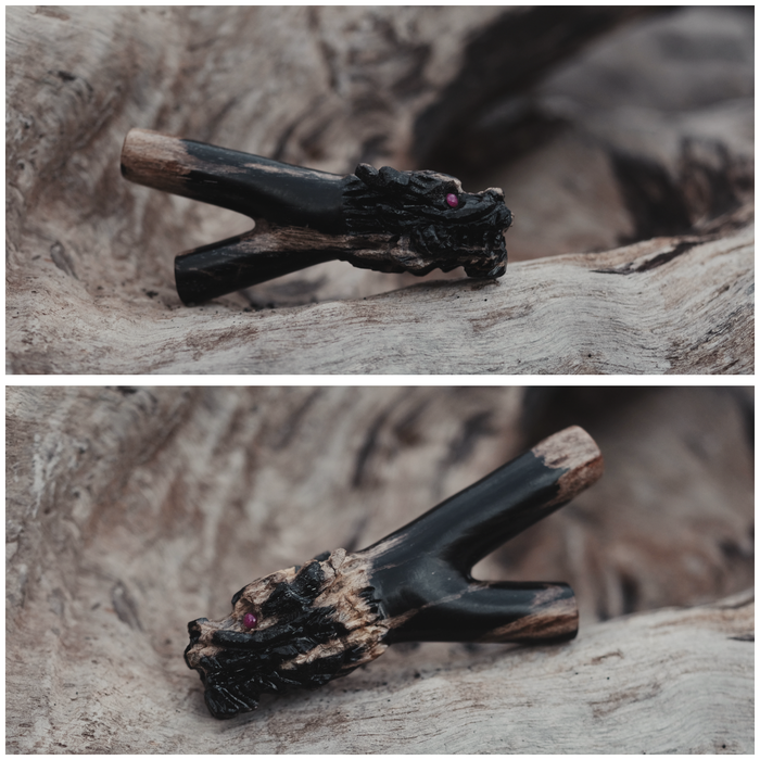 Petrified Wood  Dragon  Self-Applicator Pipe