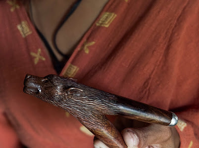 Kindest Wolf Ceremonial Pipe – Hand-Carved  Self-Applicator