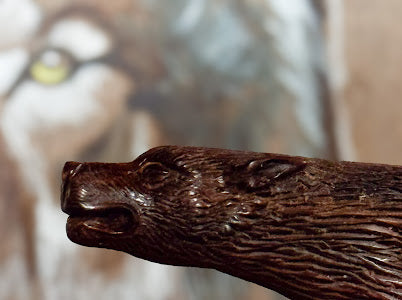 Kindest Wolf Ceremonial Pipe – Hand-Carved  Self-Applicator