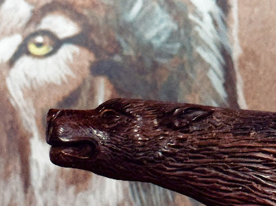 Kindest Wolf Ceremonial Pipe – Hand-Carved  Self-Applicator