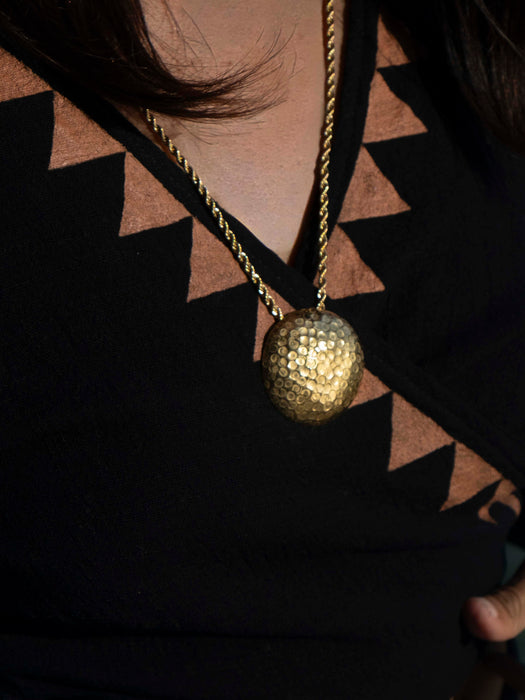 Amulet Shamanic mirror - Covered in Gold 18K
