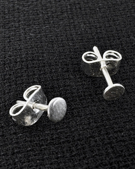 Minimalist Flat Stud Earrings