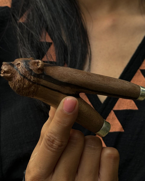 Rosewood Bear ceremonial pipe