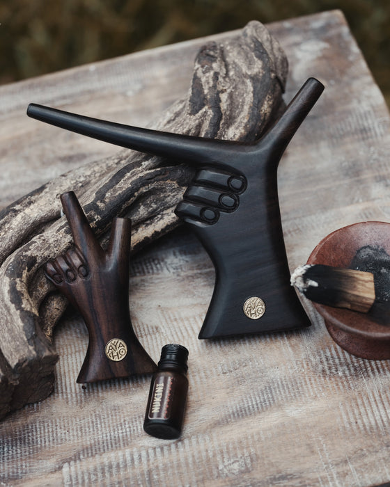 Handcrafted Rosewood Shamanic Ethnic Pipe