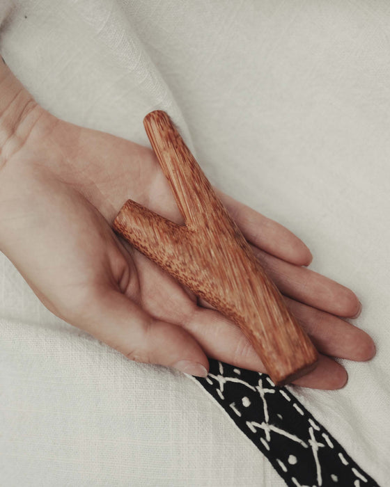 Coconut Wood Ethnic Ritual Accessory
