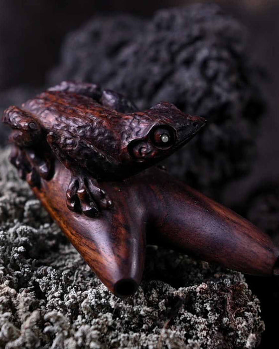 Frog Totem Handmade Wooden Breathing Tool