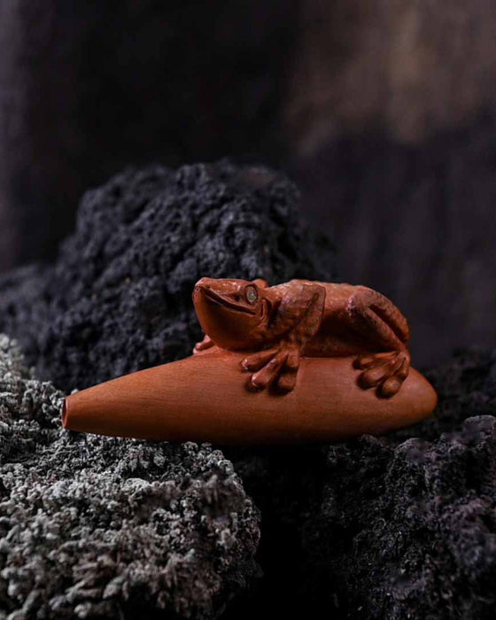 Frog Totem Handmade Wooden Breathing Tool