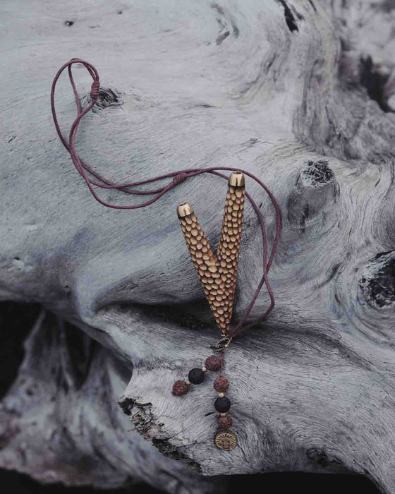 Golden Rosewood Handcrafted Ceremonial Pipe