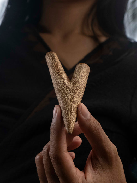 Teak wood Self-Applicator Pipe Set for Ritual Practice