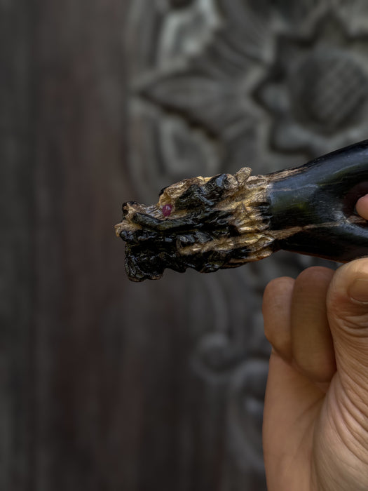 Petrified Wood  Dragon  Self-Applicator Pipe