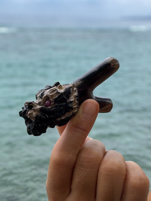 Petrified Wood  Dragon  Self-Applicator Pipe
