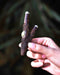 Experience the spiritual essence with this handmade Kuripe, showcasing Balinese design in rosewood with silver and Ye Ming Zhu stone—a shamanic snuff applicator for healing and meditation.