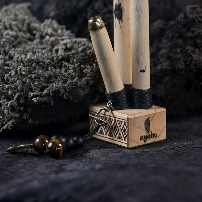 “Double Shot” Tamarind Wood Self-Applicator Pipe