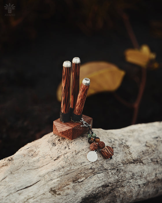 Self-Applicator Pipe – Silver Embellished Ritual Tool