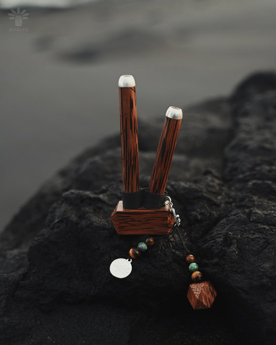 Gemstone Shamanic Ritual Self-Applicator Pipe