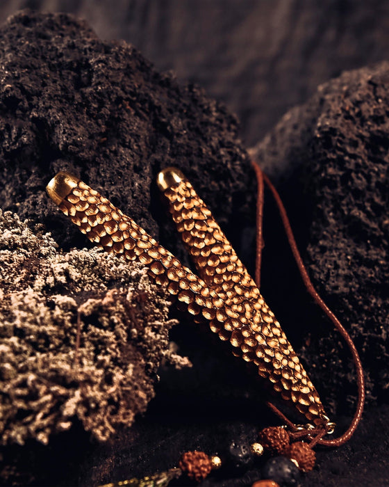 Golden Rosewood Handcrafted Ceremonial Pipe
